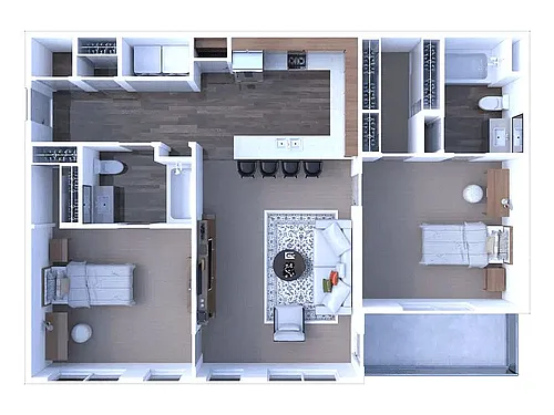 Floor plan 2 Bed 2 Bath
