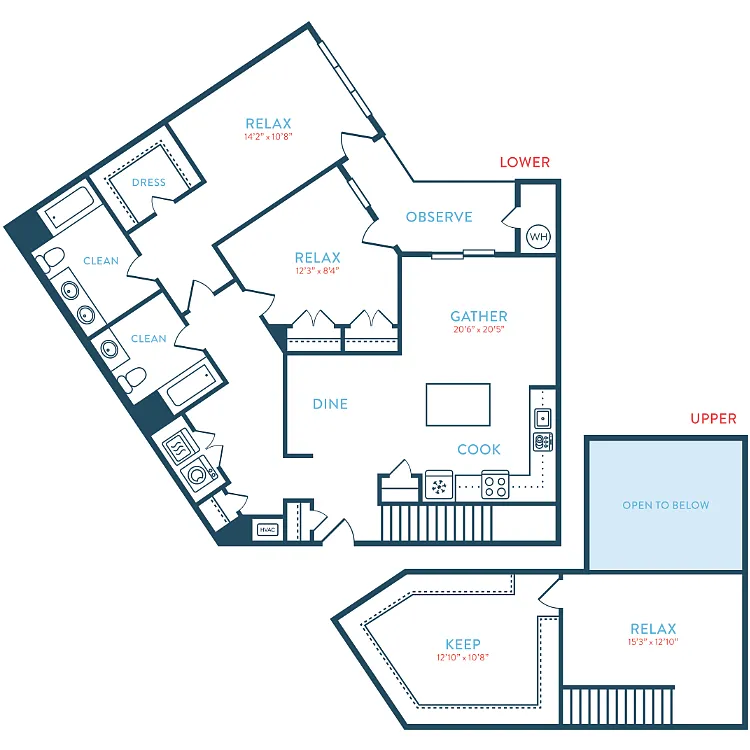 Floor plan 1756 Waypointe B8 Loft