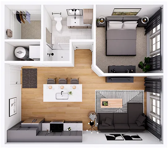Floor plan The Sage-1D-ADA