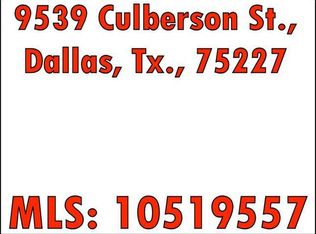 9539 Culberson St, Dallas, TX 75227