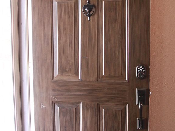 Custom front door finish 