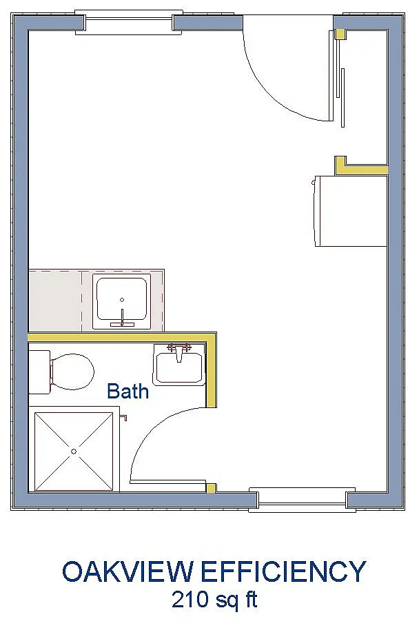 Oakview Efficiency Drawing Floorplan A_01092014 - 2006 US Highway 421 N