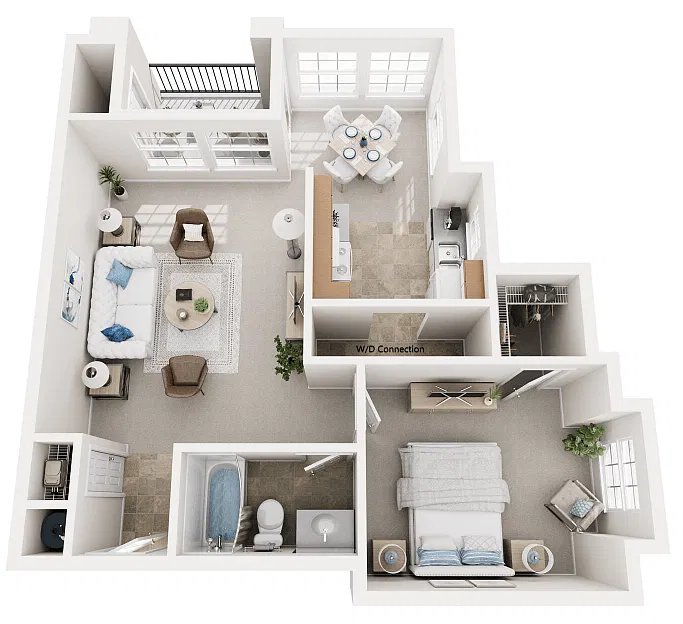 Floor plan 1x1 Affordable