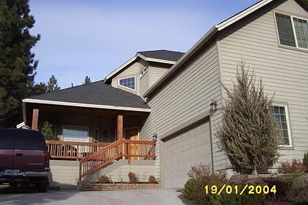 Large house has front porch