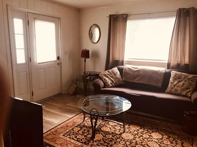 Living room with smart tv