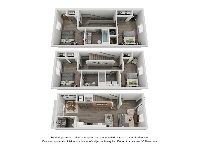 Floor plan The Oasis - Evolve Townhomes