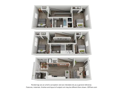 Floor plan The Oasis - Evolve Townhomes