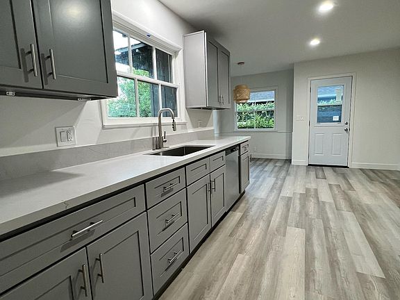 Kitchen with separate entrance from driveway.