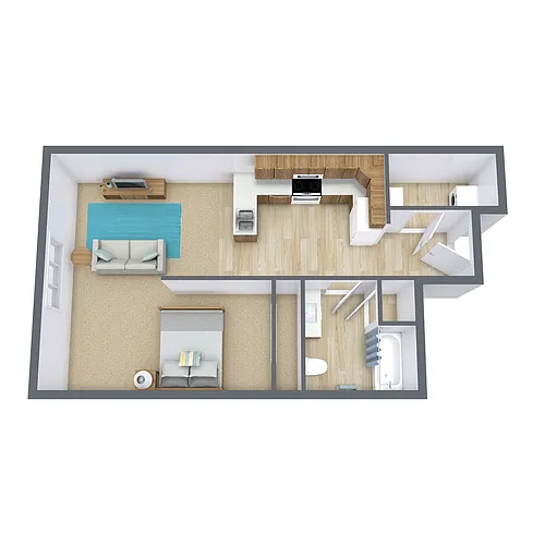 Floor plan Efficiency 01D