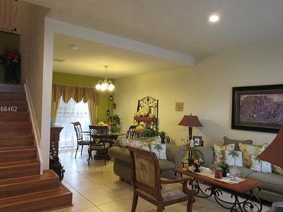 Living room and dining room