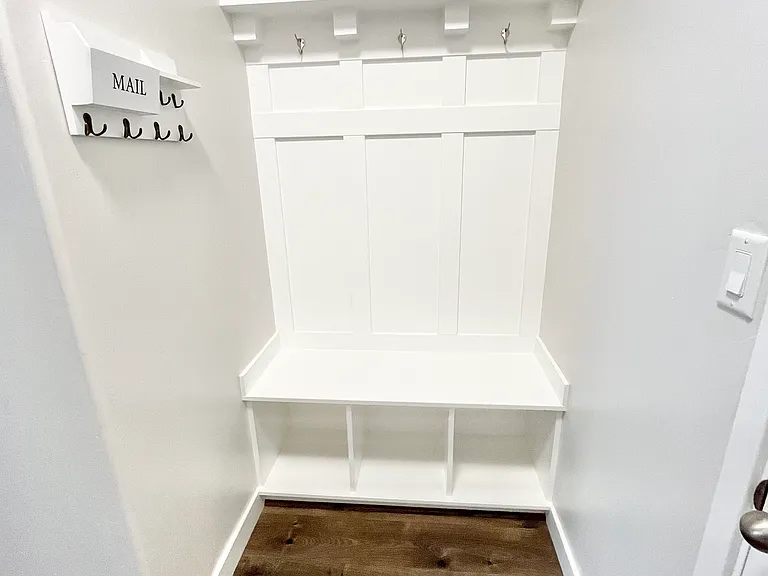 Mudroom leading to garage