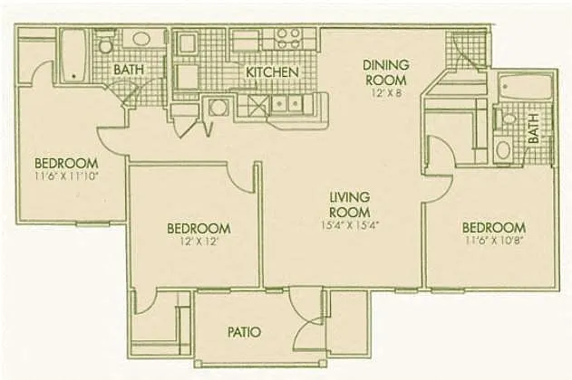 Floor plan 3 Bedroom