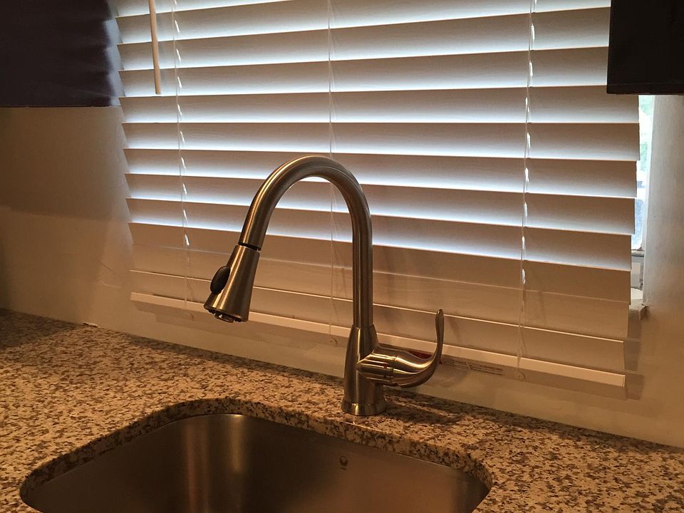 Granite countertops and pot filler undermount sink