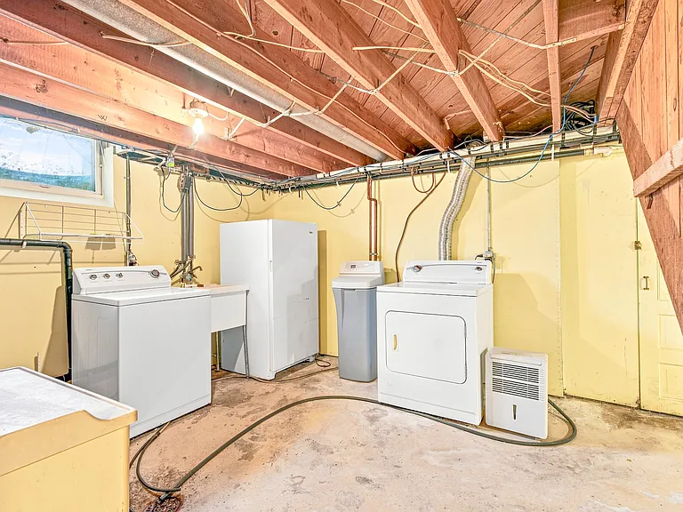 Basement laundry and water softener