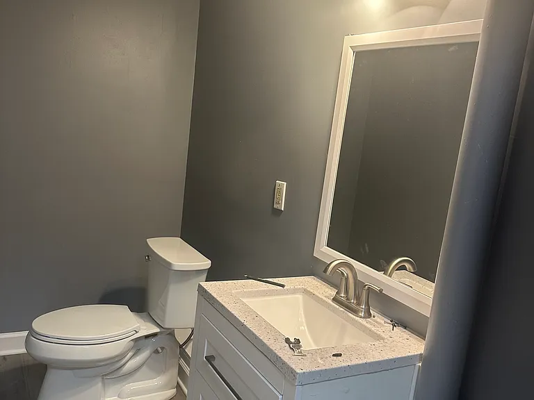 Half Bath in Lower Level