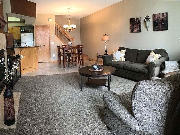 living dining kitchen area