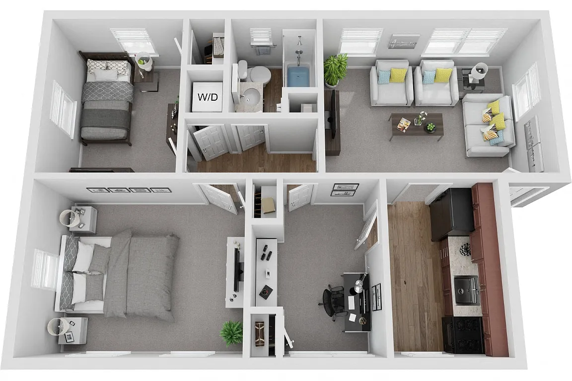 Floor plan Two Bedroom One Bath Cottage Renovated