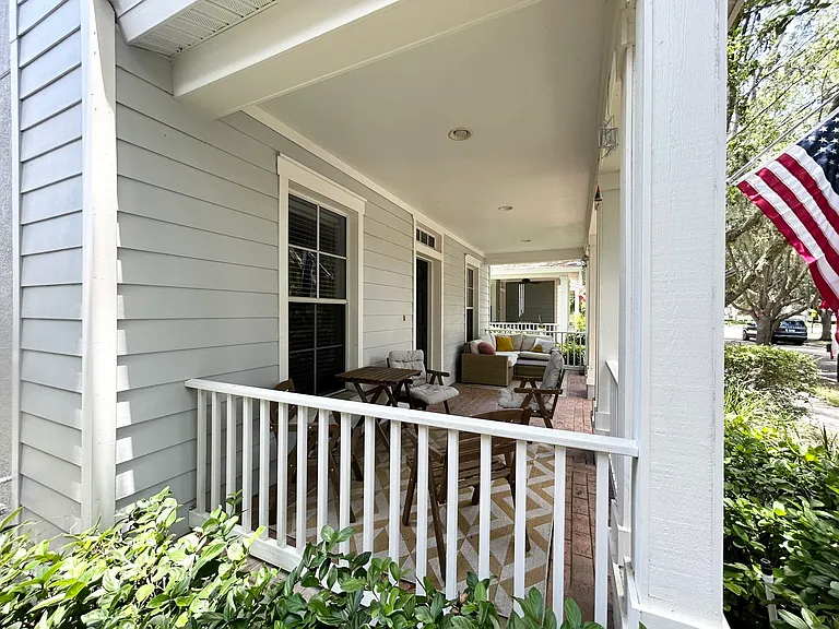 Porch overlooking Cross Park and Park Square