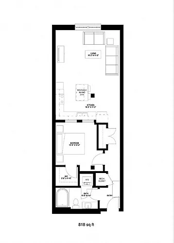 Floor plan One Bedroom - V