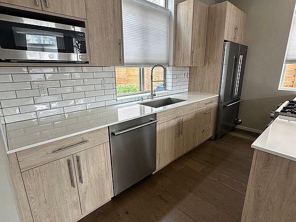 Modern appliances and beautiful countertops