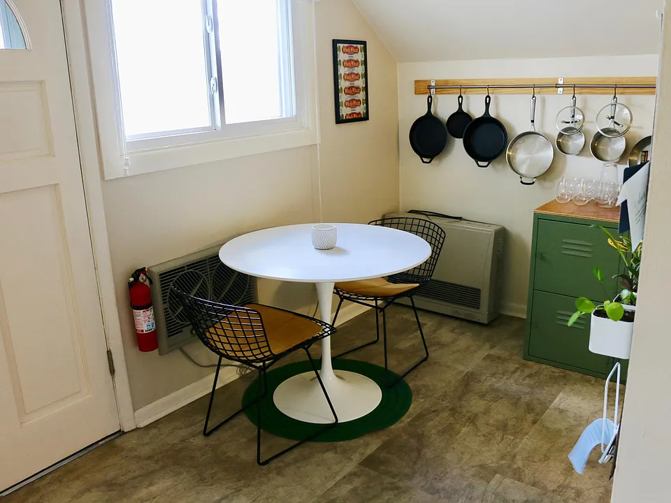 Space for small dining table