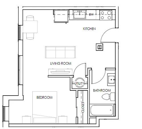 Floor plan Studio