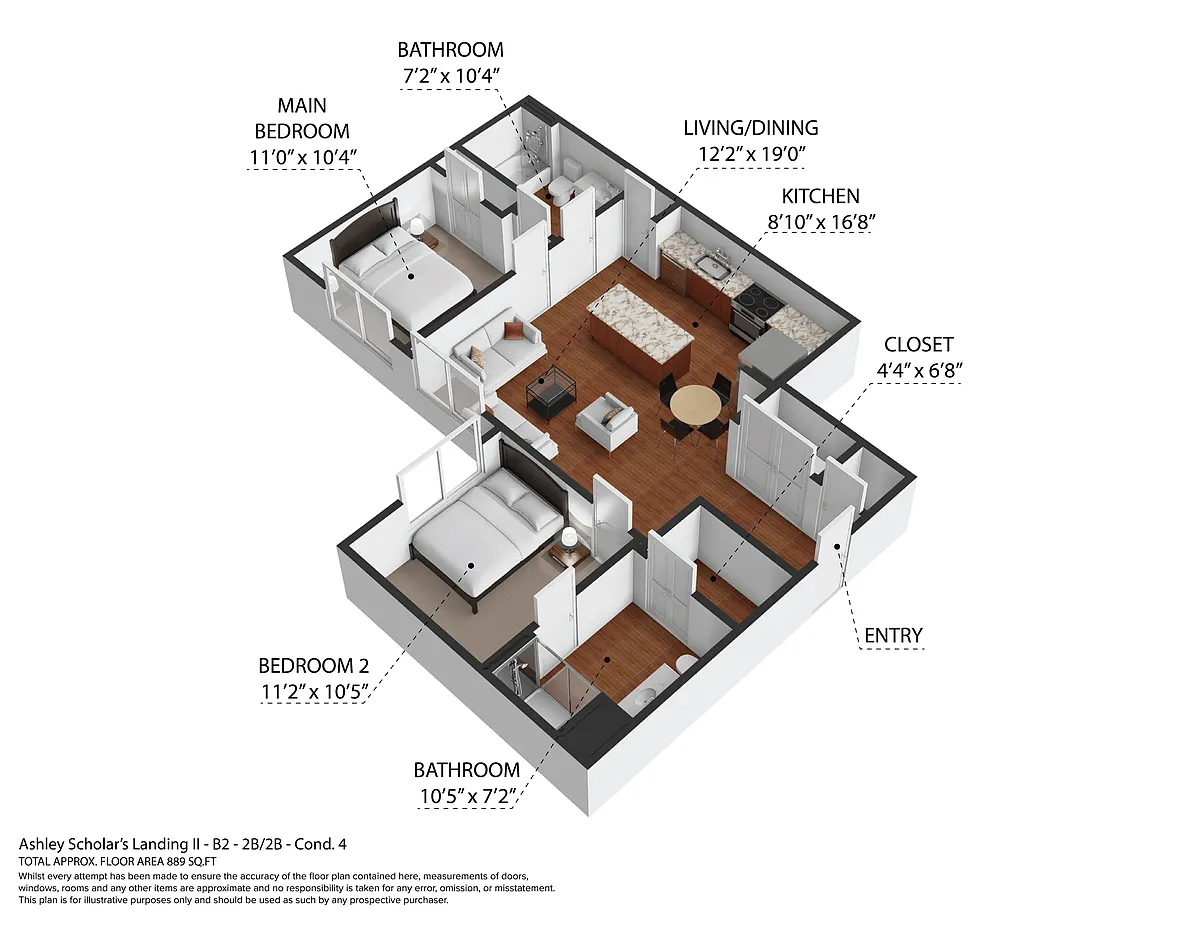 Floor plan 2-Bedroom