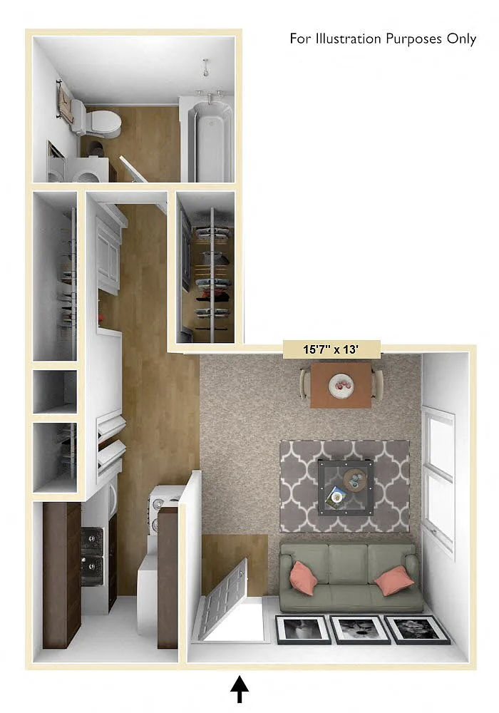 Floor plan Cambridge Studio