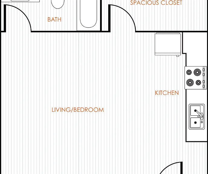 Studio A Floorplan Diagram