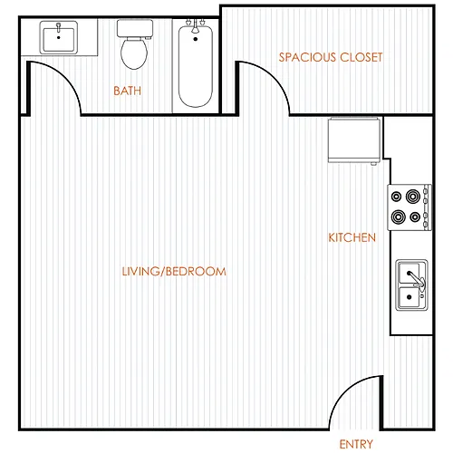 Floor plan Studio B