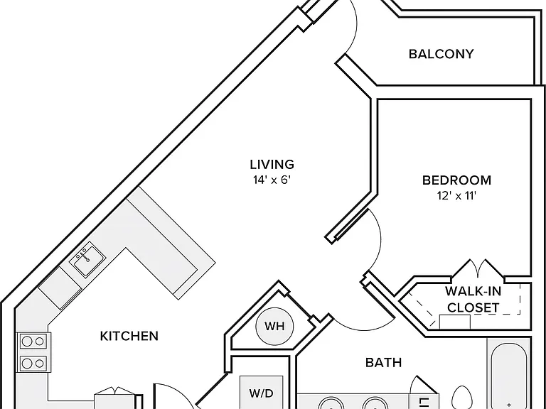 688 square foot one bedroom one bath floor plan image 688 square foot one bedroom one bath floor plan image
