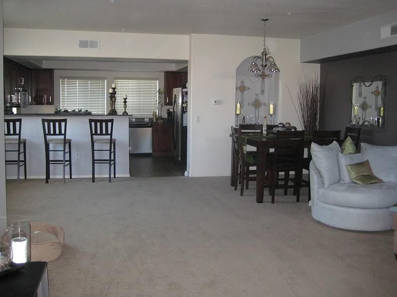 Open Great room, perfect for entertaining (walls are all whi