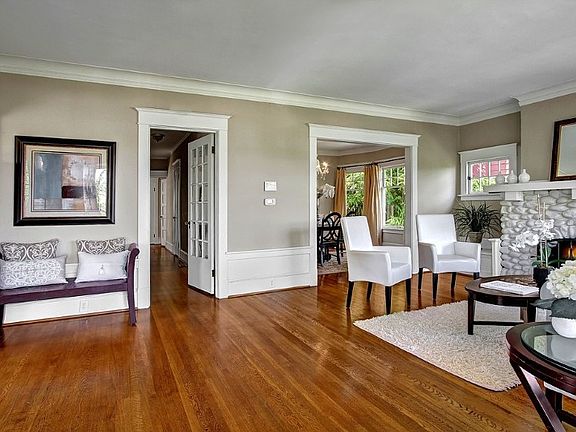 9 foot ceilings, crown molding and beautiful, original trim work throughout.