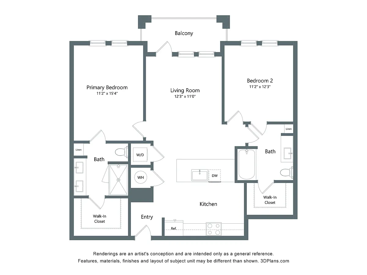 Floor plan The Magnitude | 2 Bed | 2 Bath