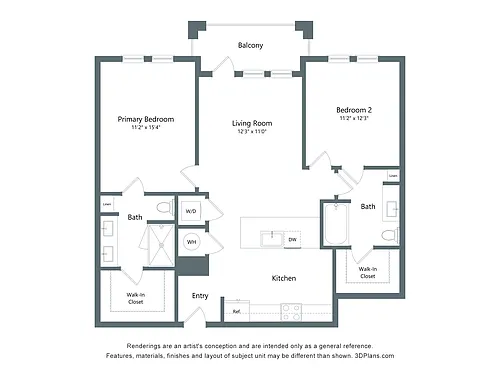 Floor plan The Magnitude | 2 Bed | 2 Bath