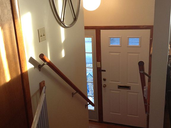 Entryway with wood floors