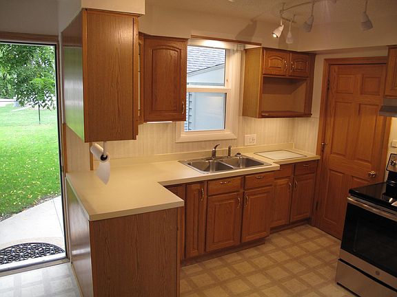 Sink and cabinets