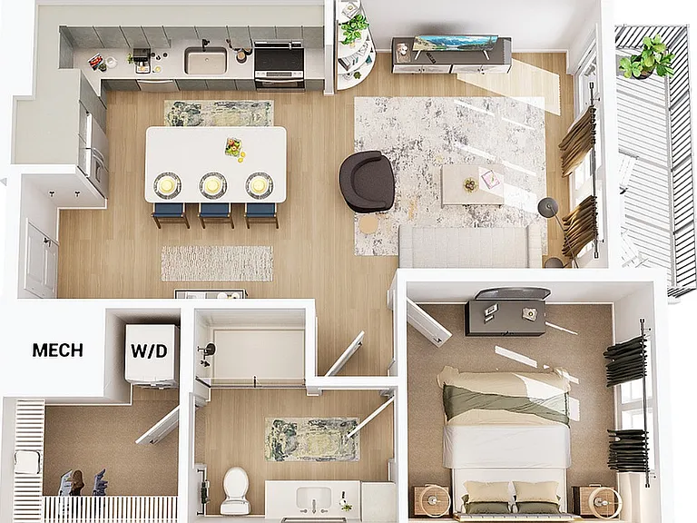 3D Floorplan - Unit A3 3D Floorplan - Unit A3