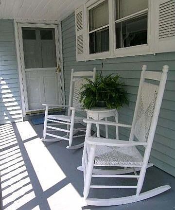 Inviting covered porch 