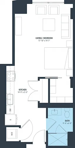 Floor plan Studio-e10d