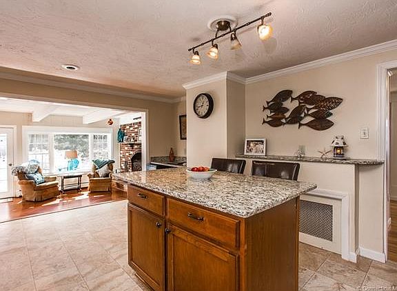 Kitchen island with view in...