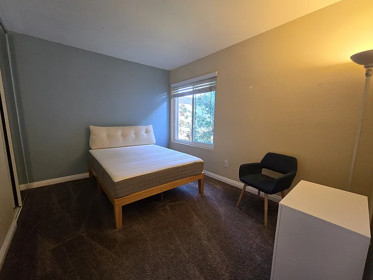 Master bedroom (Unfurnished. Twin bedframes, lamp, and a 6-drawer dresser available for UCSD students)