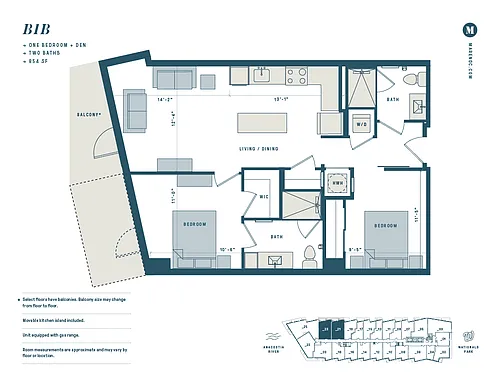 Floor plan B1B