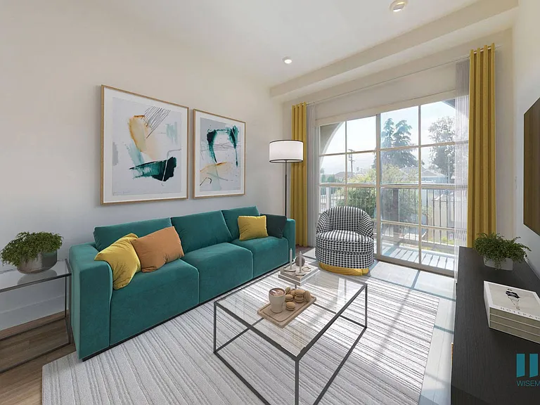 Living Room with Patio and Large-Size Windows