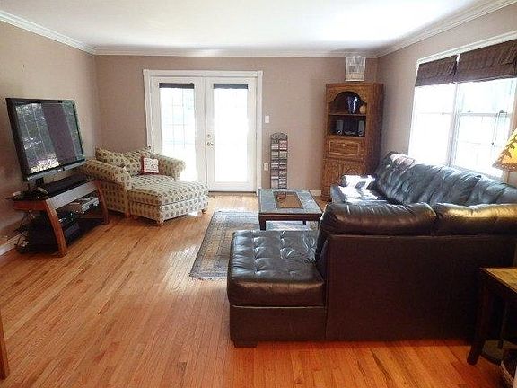 Living room with hardwood floors.