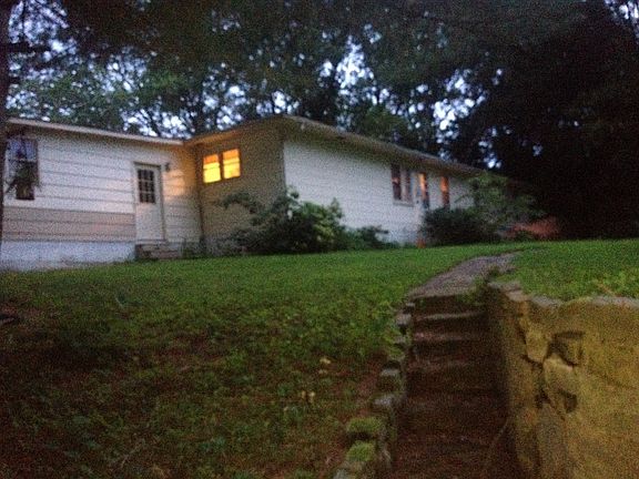 back yard rock steps