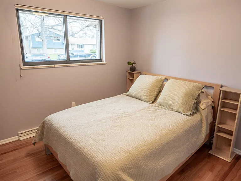 View into the east bedroom from the door.