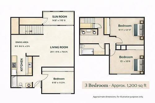 Floor plan 3 Bedroom Fall