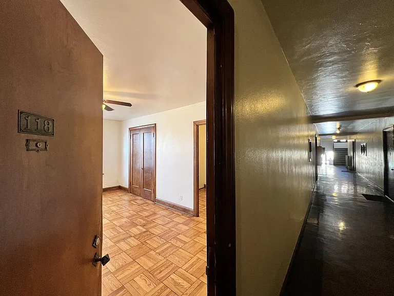 View into apartment from hallway.