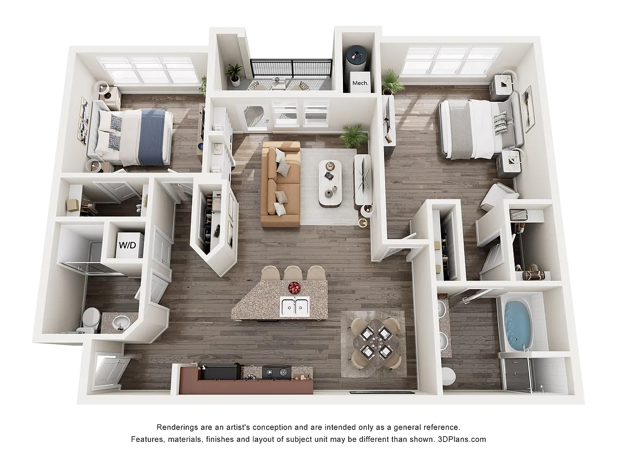 Floor plan 2X2-1187